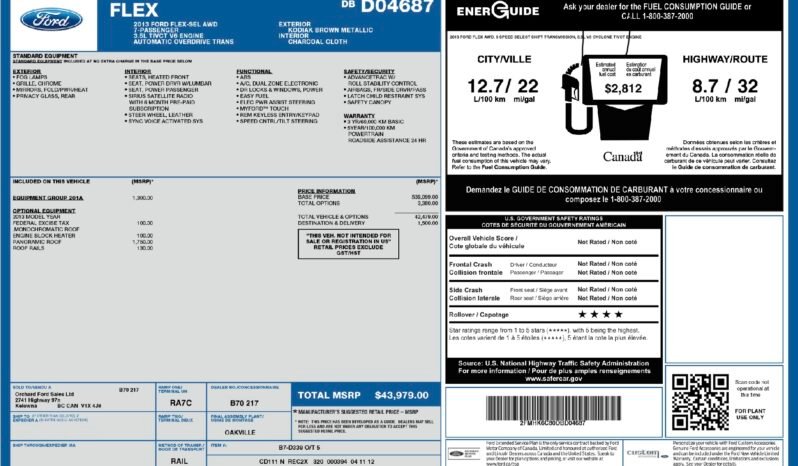 
								2013 Ford Flex SEL – AWD full									